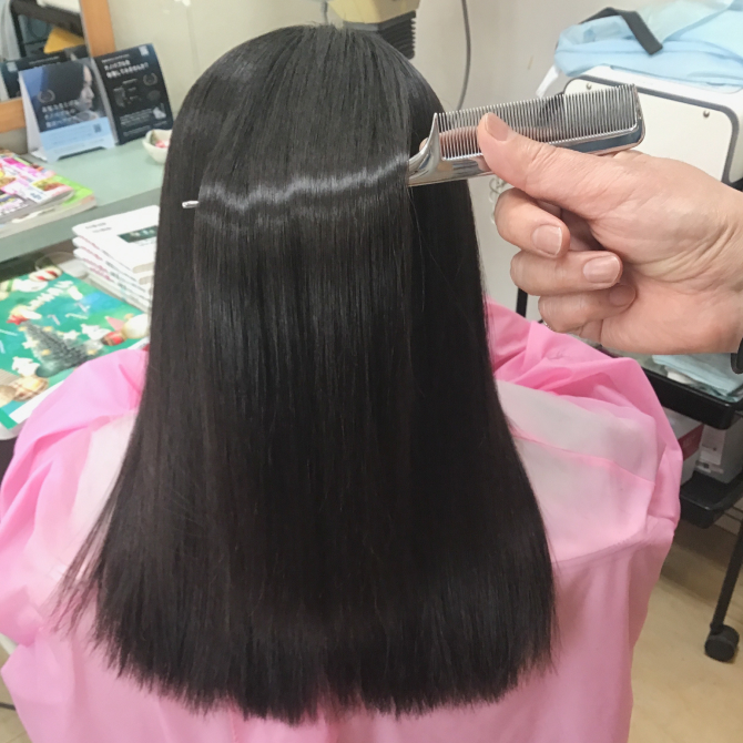 施術後の髪の仕上がりの画像